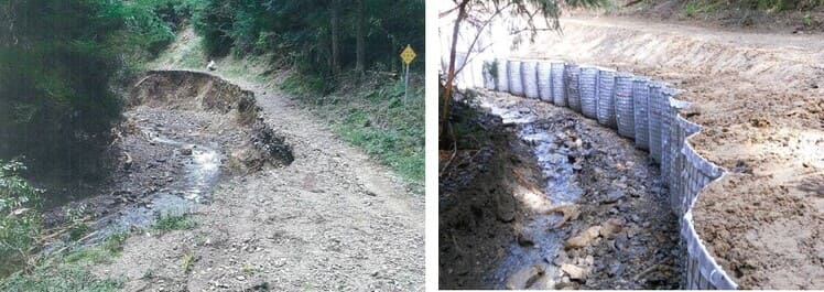 和歌山林道蔭地線復旧工事